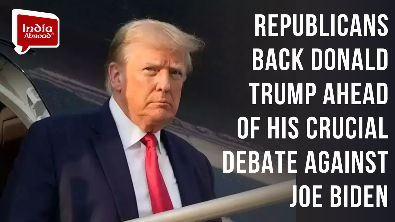 Republicans back Donald Trump ahead of his crucial debate against Joe Biden